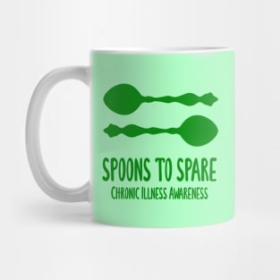 Spoons To Spare - Chronic Illness Awareness (Green) Mug